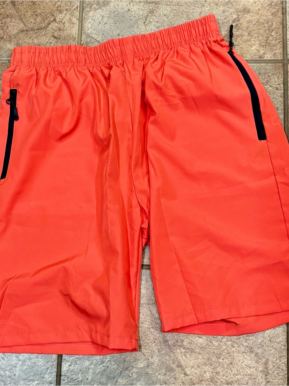 Women's Coral Active Bermuda Shorts with Zip Pockets-Dry Fit-Large